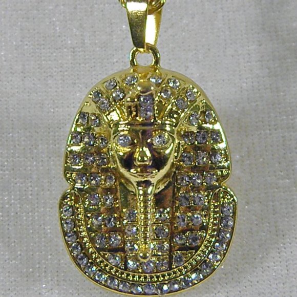Unisex Iced Out Egyptian Pharaoh Pendant - Picture 3 of 10